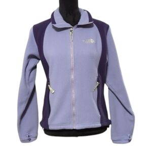 Vintage -The North Face Fleece Full Zip Color Block Purple Jacket